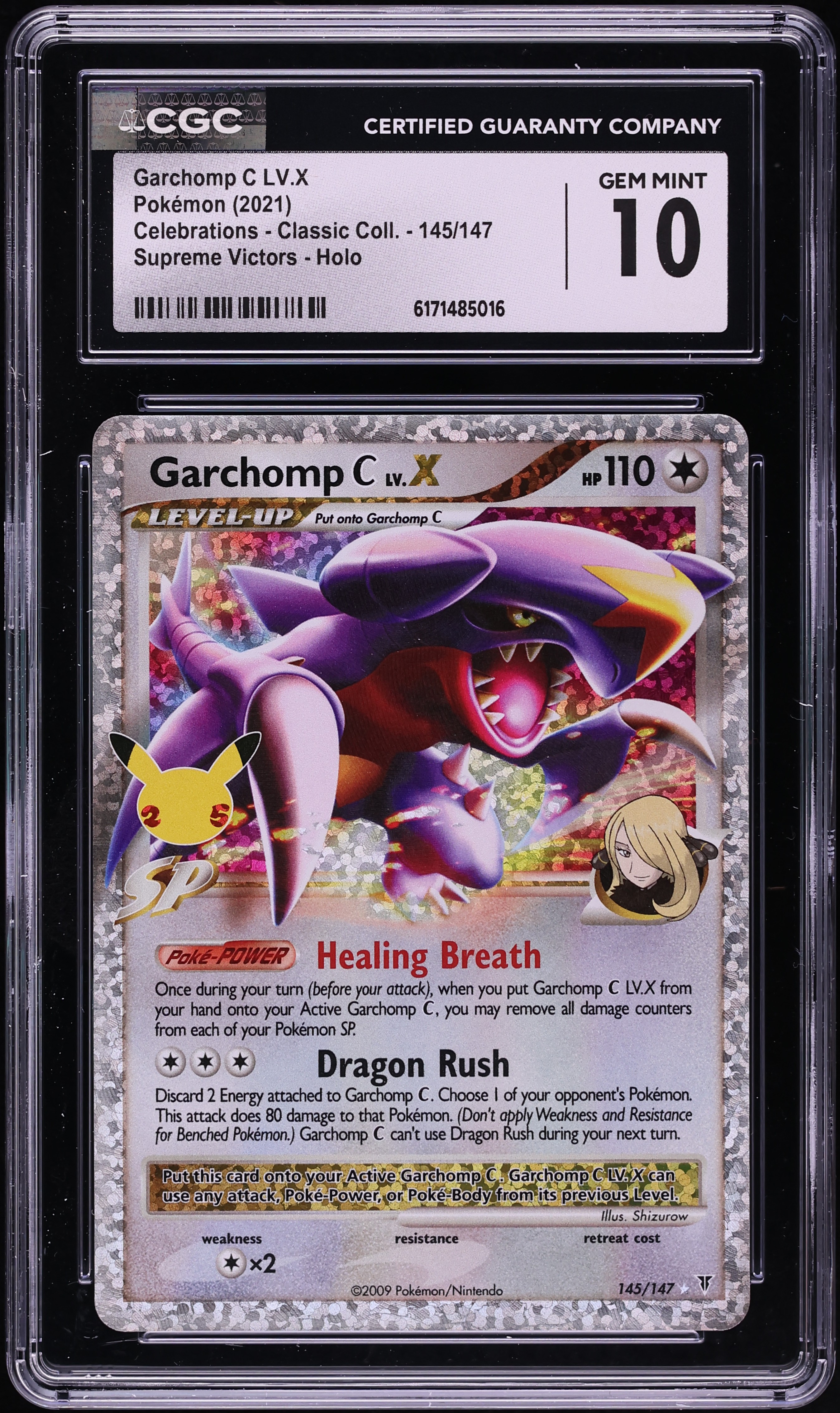 2021 Pokemon Sword & Shield Celebrations Holo Garchomp C LV.X #145 CGC 10 GEM MINT