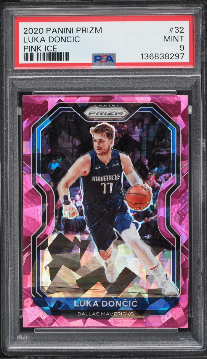 2020 Panini Prizm Pink Ice Luka Doncic #32 PSA 9 MINT