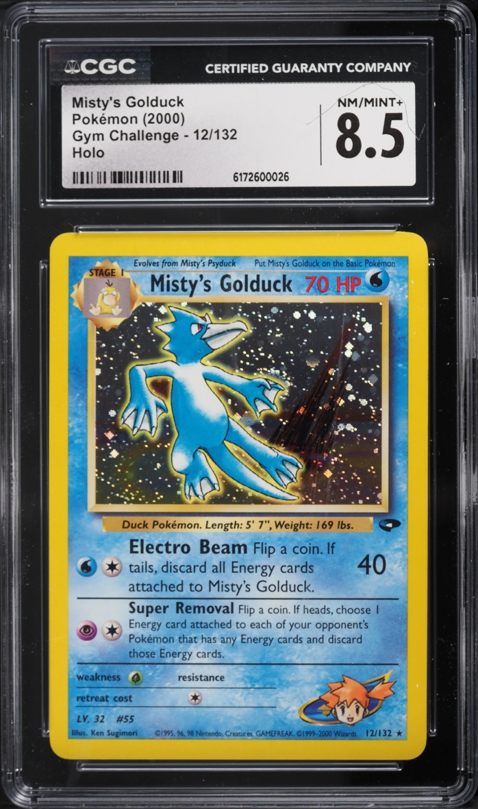 2000 Pokemon Gym Challenge Holo Misty's Golduck #12 CGC 8.5 NM-MT+