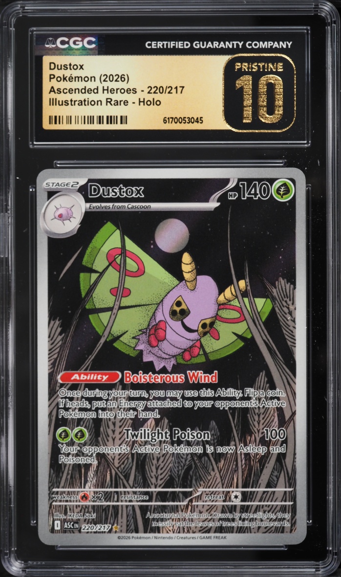 2026 Pokemon Mega Evolution Ascended Heroes IR Dustox #220 CGC 10 PRISTINE