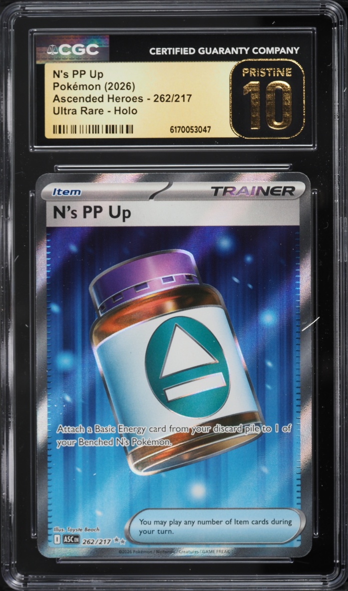 2026 Pokemon Mega Evolution Ascended Heroes Full Art N's PP Up #262 CGC 10 PRISTINE