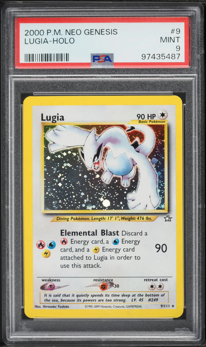 2000 Pokemon Neo Genesis Holo Lugia #9 PSA 9 MINT