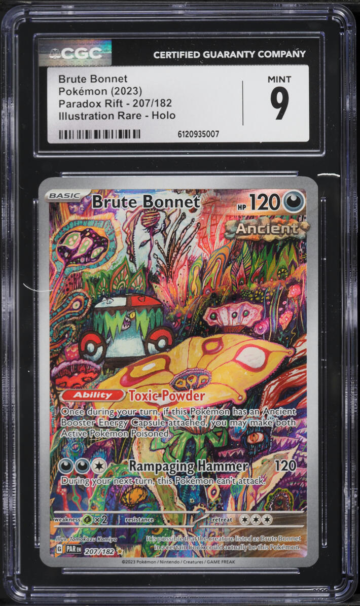 2023 Pokemon Scarlet & Violet Paradox Rift IR Brute Bonnet #207 CGC 9 MINT