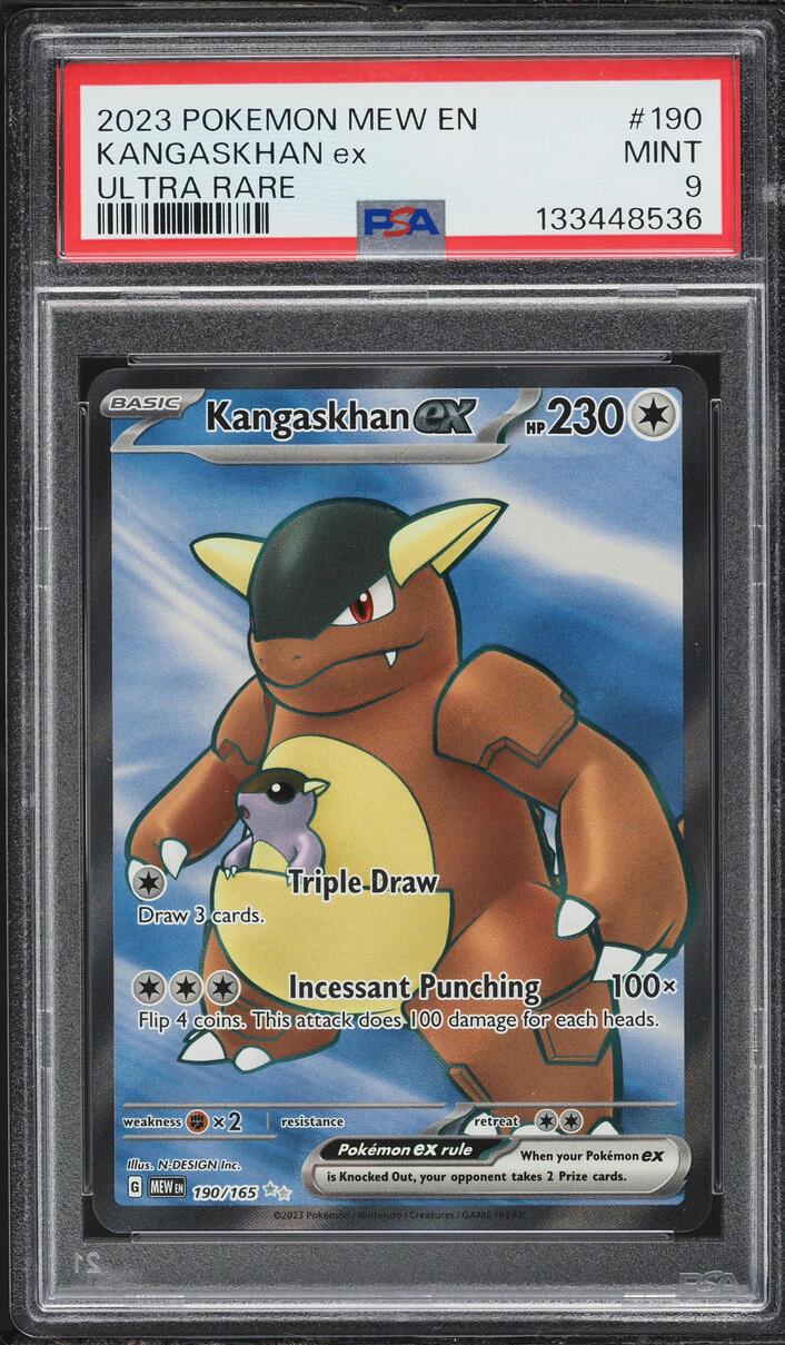 2023 Pokemon Scarlet & Violet 151 Full Art Kangaskhan ex #190 PSA 9 MINT