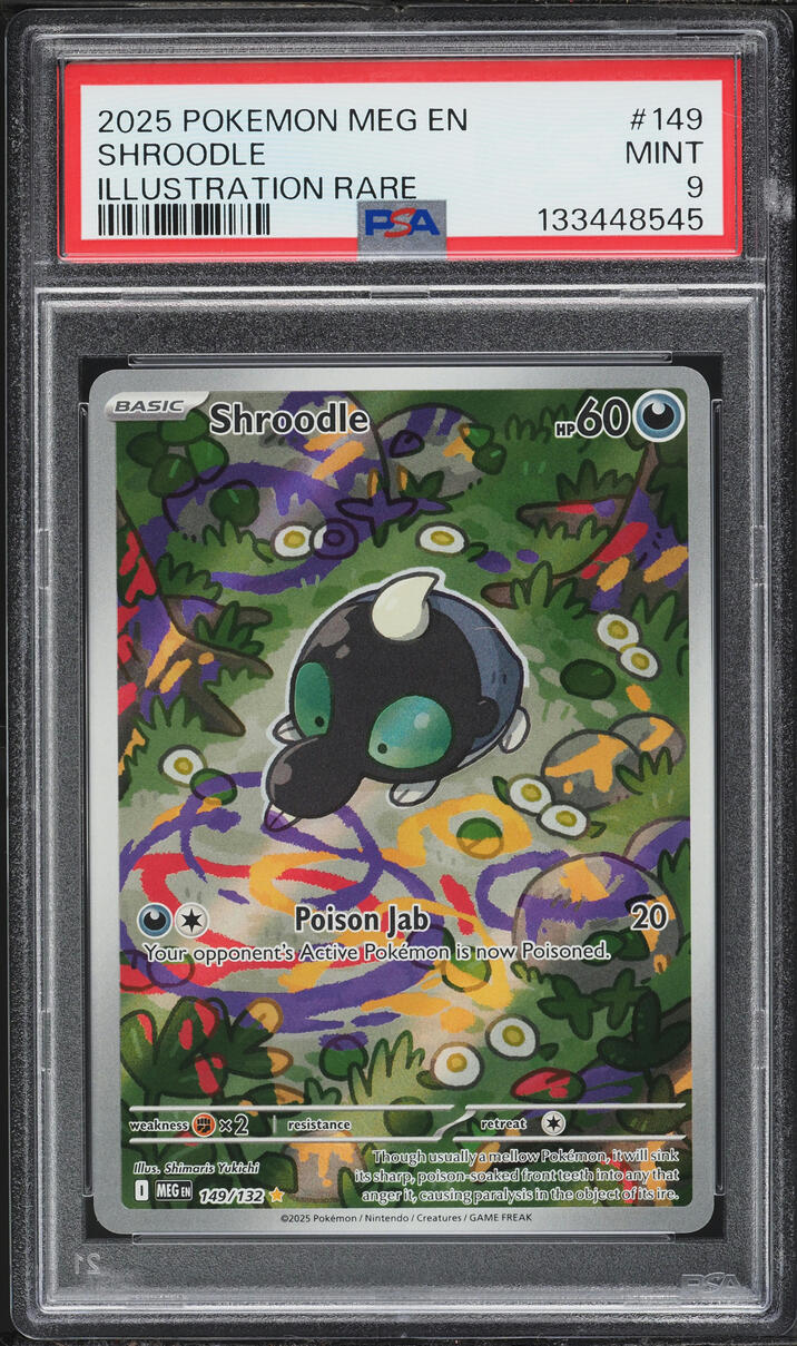 2025 Pokemon Mega Evolution IR Shroodle #149 PSA 9 MINT