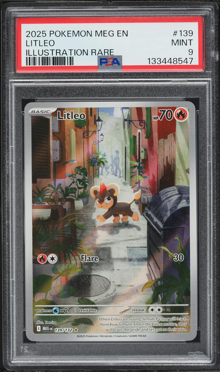 2025 Pokemon Mega Evolution IR Litleo #139 PSA 9 MINT