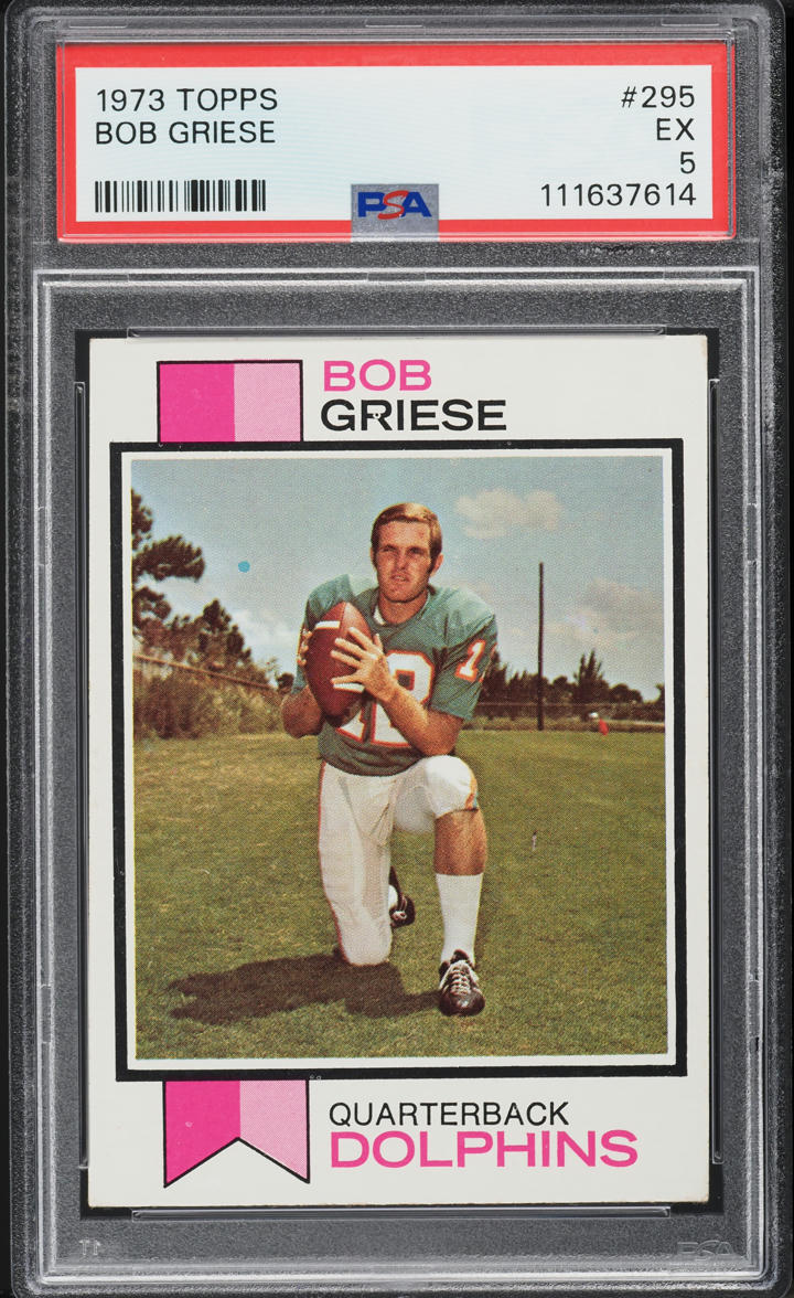 1973 Topps Football Bob Griese #295 PSA 5 EX