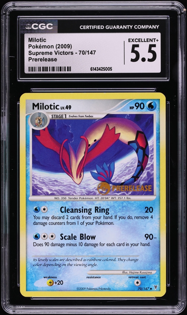 2009 Pokemon Platinum Supreme Victors Prerelease Milotic #70 CGC 5.5 EX+