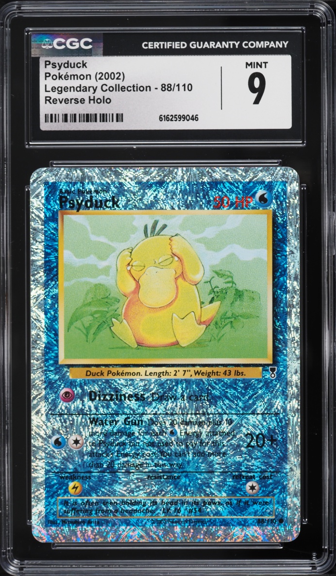 2002 Pokemon Legendary Collection Reverse Holo Psyduck #88 CGC 9 MINT