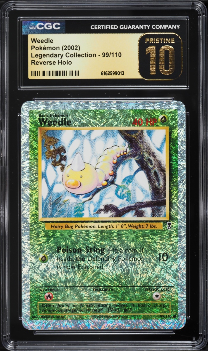 2002 Pokemon Legendary Collection Reverse Holo Weedle #99 CGC 10 PRISTINE
