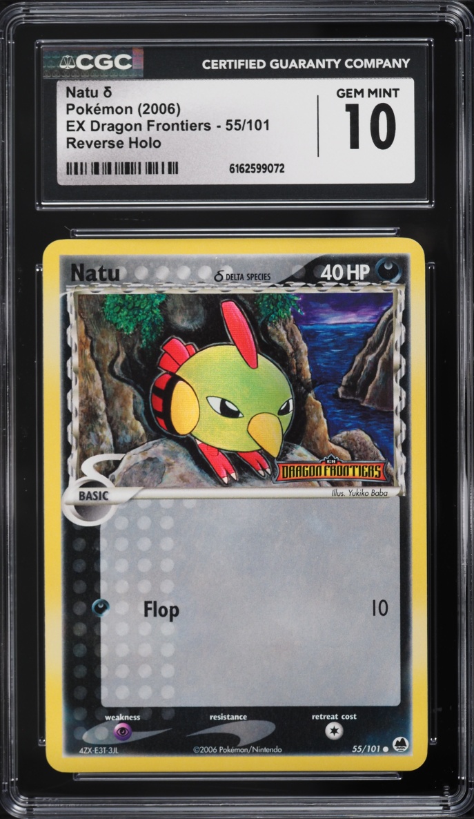 2006 Pokemon EX Dragon Frontiers Reverse Holo Natu #55 CGC 10 GEM MINT