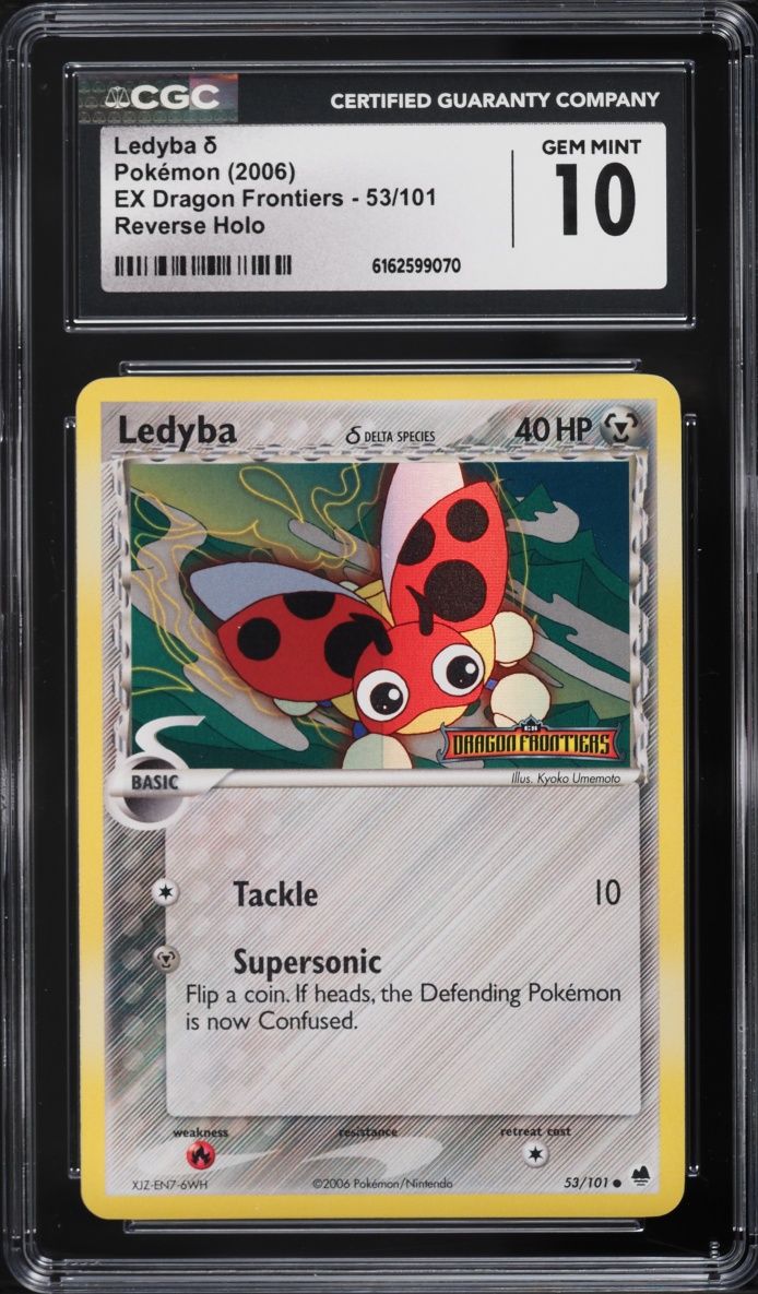 2006 Pokemon EX Dragon Frontiers Reverse Holo Ledyba #53 CGC 10 GEM MINT