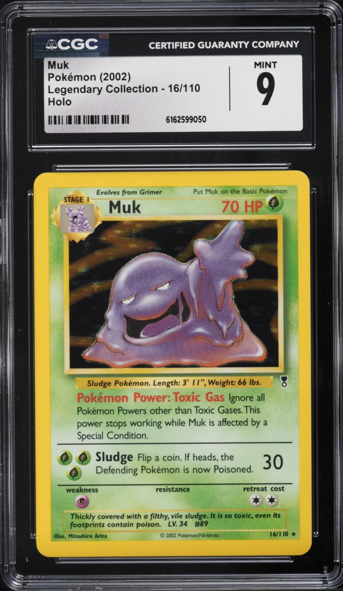 2002 Pokemon Legendary Collection Holo Muk #16 CGC 9 MINT