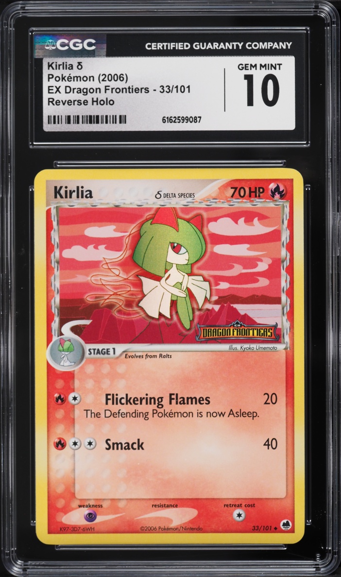 2006 Pokemon EX Dragon Frontiers Reverse Holo Kirlia #33 CGC 10 GEM MINT
