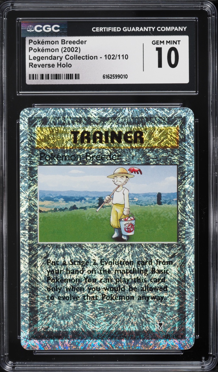 2002 Pokemon Legendary Collection Reverse Holo Pokemon Breeder #102 CGC 10 GEM MINT