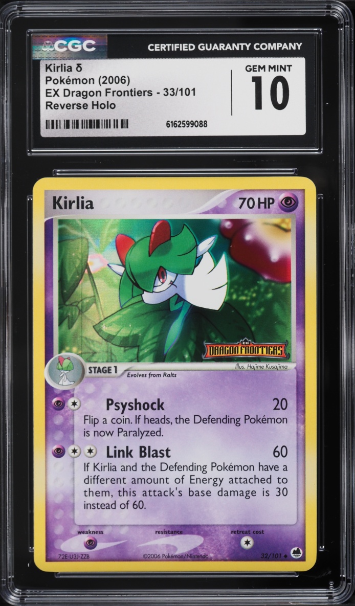 2006 Pokemon EX Dragon Frontiers Reverse Holo Kirlia #32 CGC 10 GEM MINT