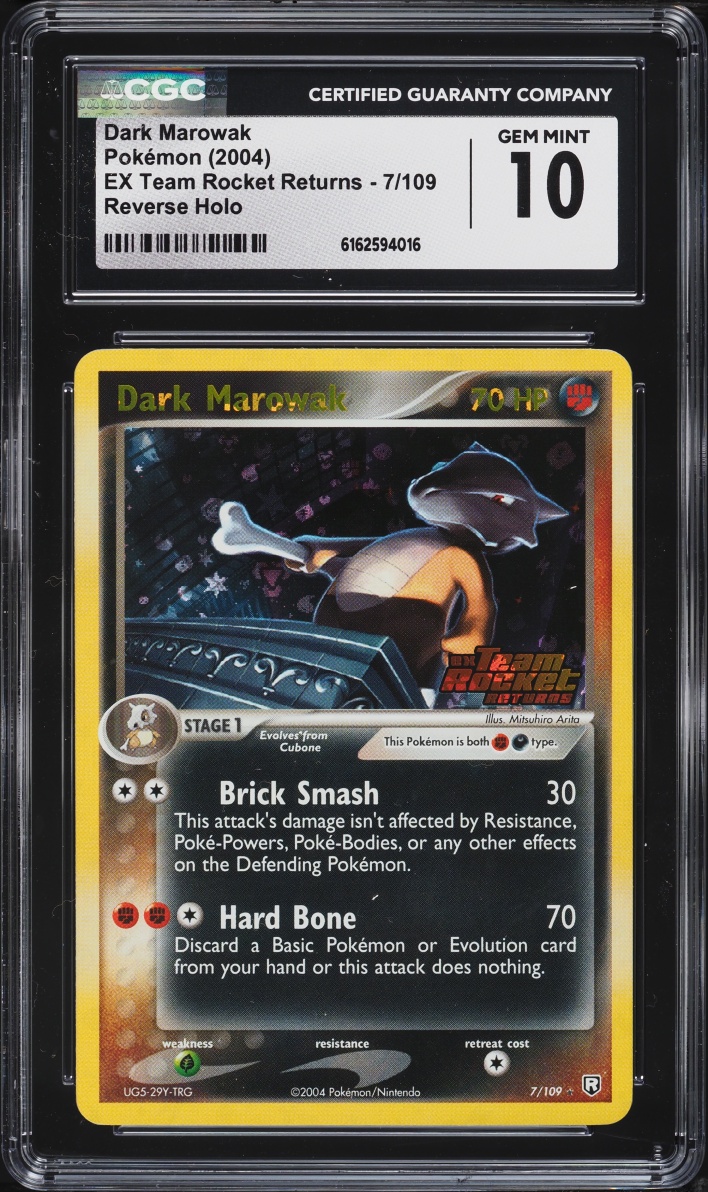 2004 Pokemon EX Team Rocket Returns Reverse Holo Dark Marowak #7 CGC 10 GEM MINT