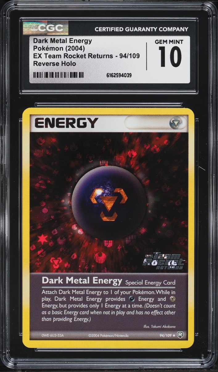 2004 Pokemon EX Team Rocket Returns Reverse Holo Dark Metal Energy #94 CGC 10 GEM MINT
