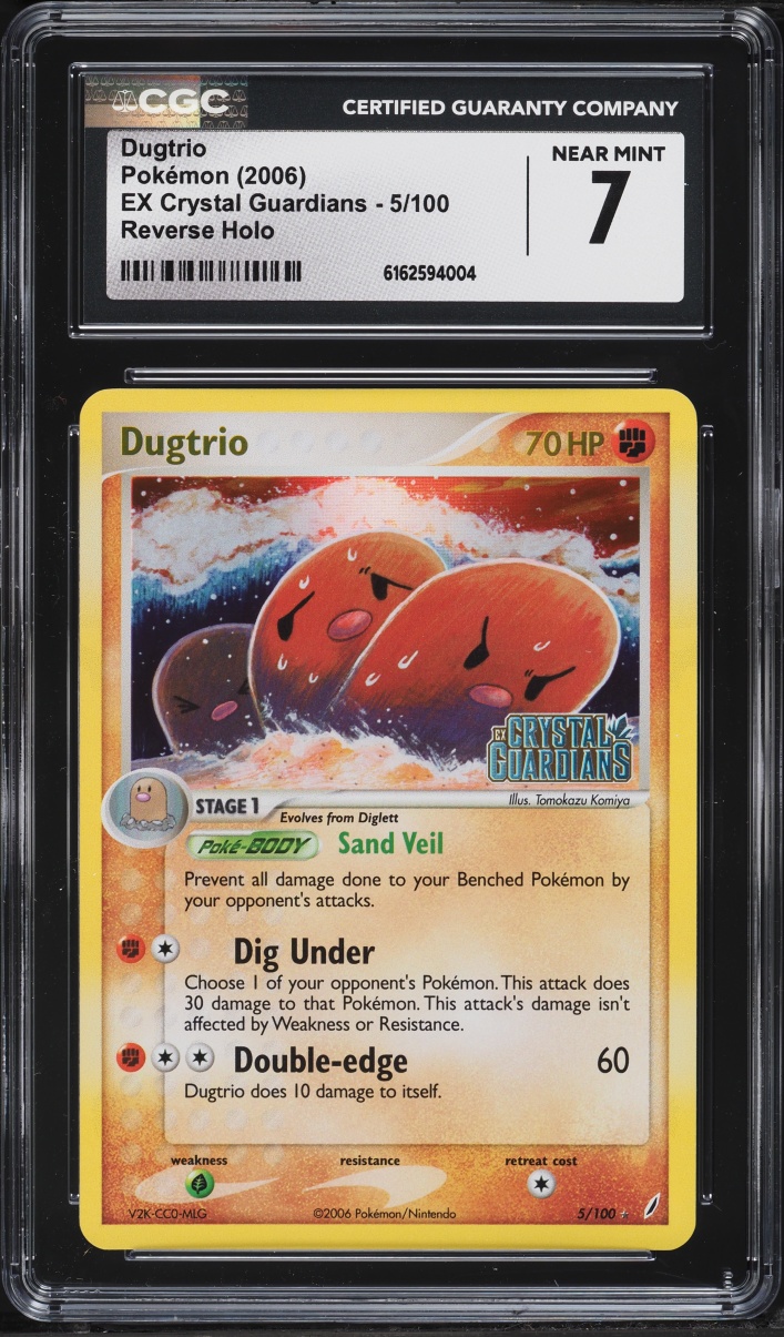 2006 Pokemon EX Crystal Guardians Reverse Holo Dugtrio #5 CGC 7 NRMT