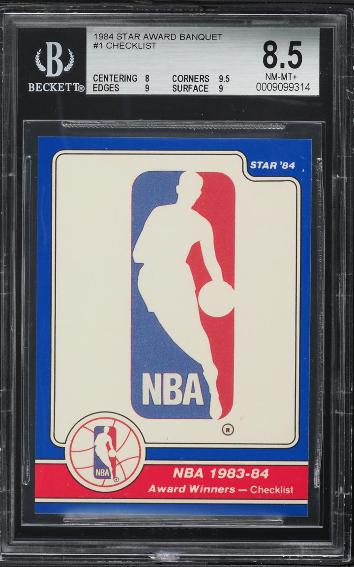 1984 Star Award Banquet '84 Award Winners Checklist #1 BGS 8.5 NM-MT+