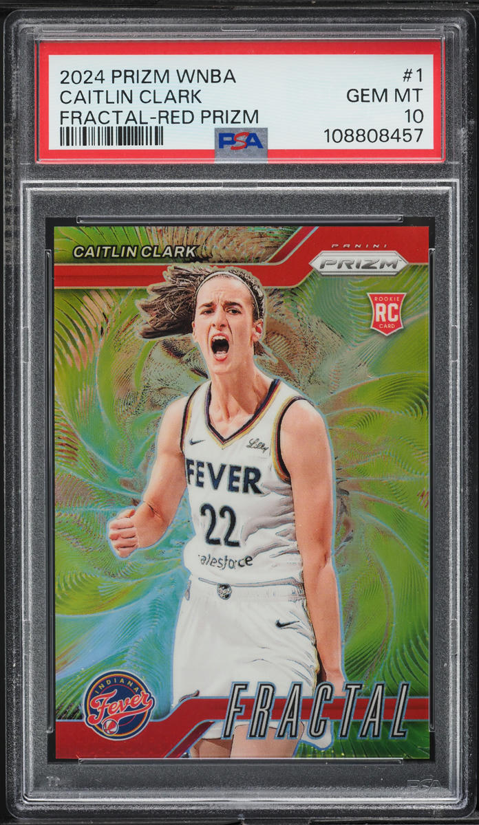 2024 Panini Prizm WNBA Fractal Red Caitlin Clark ROOKIE /99 #1 PSA 10 GEM MINT