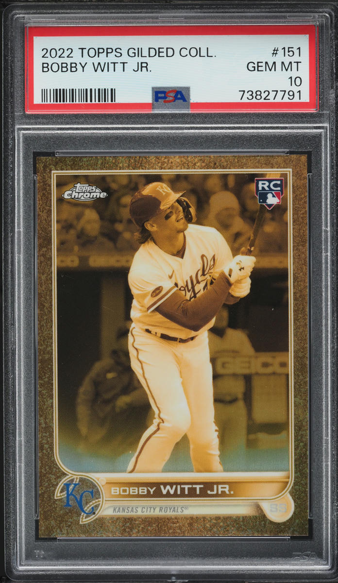 2022 Topps Chrome Gilded Collection Bobby Witt Jr. ROOKIE /199 #151 PSA 10 GEM MINT