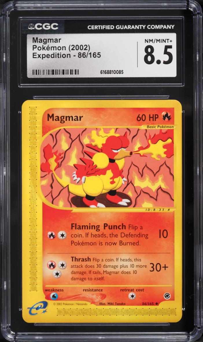 2002 Pokemon E-Card Expedition Magmar #86 CGC 8.5 NM-MT+