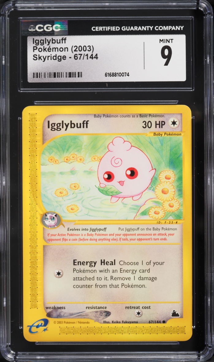 2003 Pokemon E-Card Skyridge Igglybuff #67 CGC 9 MINT