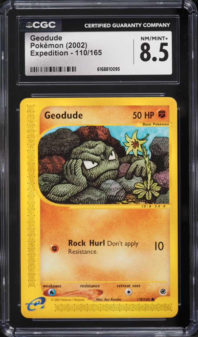 2002 Pokemon E-Card Expedition Base Set Geodude #110 CGC 8.5 NM-MT+