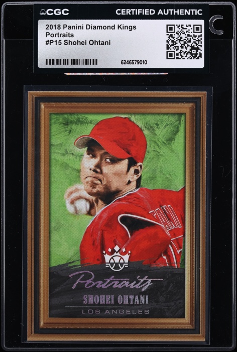2018 Panini Diamond Kings Portraits Shohei Ohtani ROOKIE #P15 CGC AUTH