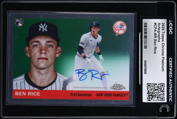 2025 Topps Chrome Platinum Ben Rice ROOKIE AUTO #CPA-BR CGC AUTH