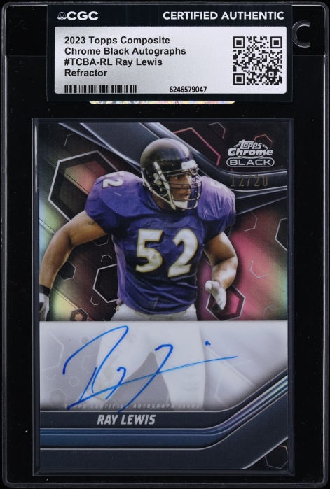 2023 Topps Composite Chrome Black Refractor Ray Lewis AUTO /20 #TCBA-RL CGC AUTH