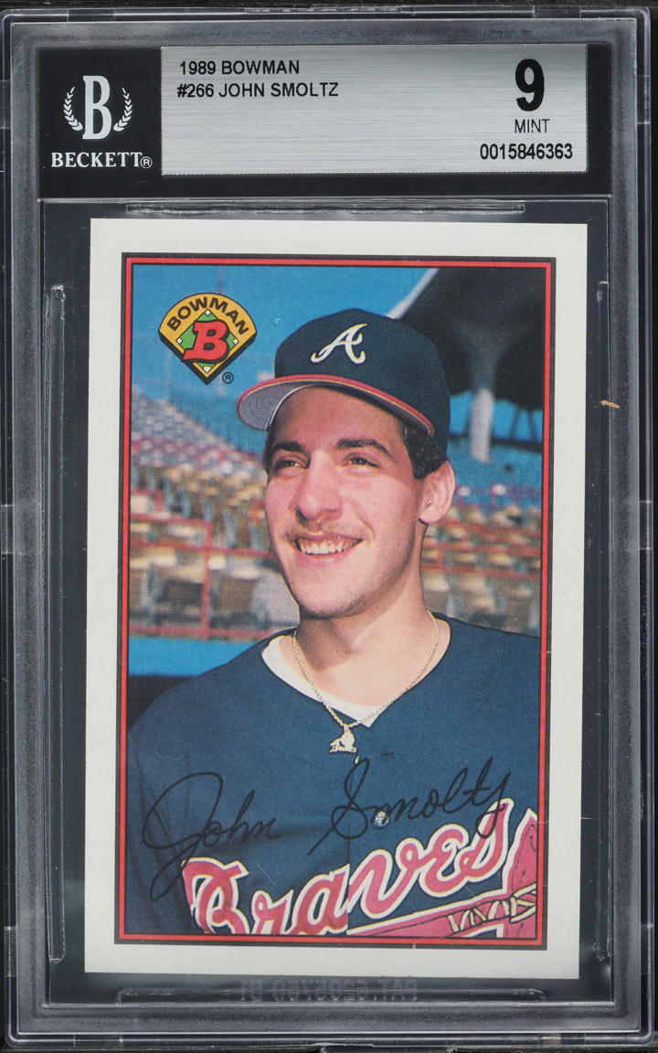 1989 Bowman John Smoltz ROOKIE #266 BGS 9 MINT