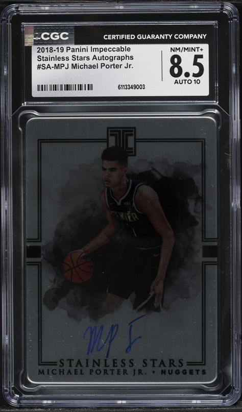 2018 Donruss Optic Holo Michael Porter Jr. ROOKIE #182 PSA 10 GEM