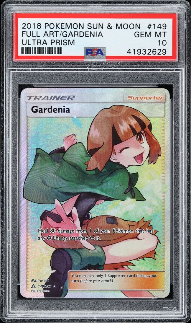 2018 Pokemon Sun & Moon Ultra Prism Full Art Gardenia #149 PSA 10 GEM MINT