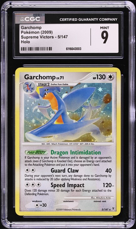 2009 Pokemon Platinum Supreme Victors '10 NC Staff Holo Garchomp