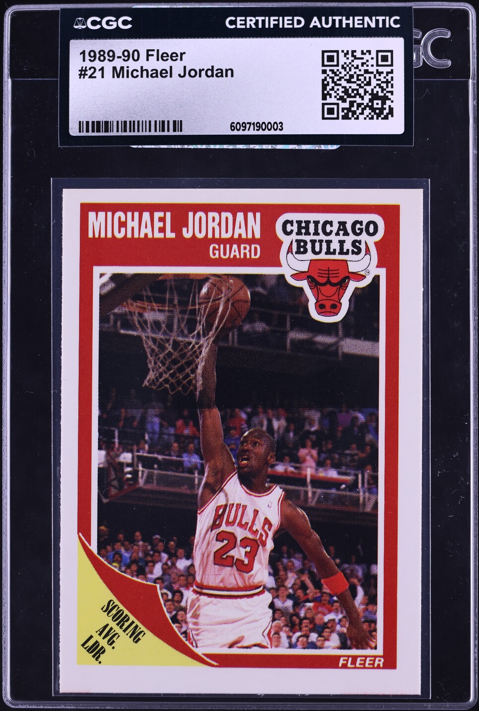 1989 Fleer Basketball Michael Jordan #21 CGC AUTH