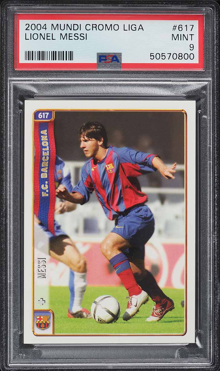 2004 Mundi Cromo Liga Lionel Messi ROOKIE #617 PSA 9 MINT