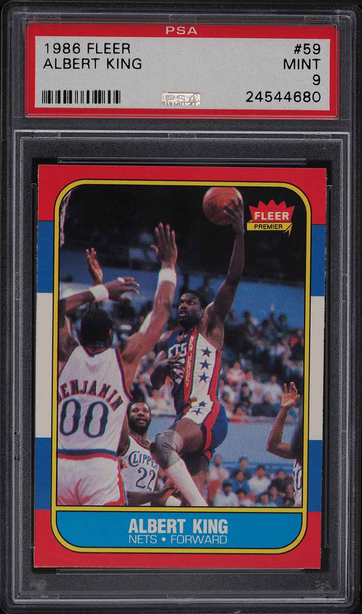1986 Fleer Basketball Albert King #59 PSA 9 MINT