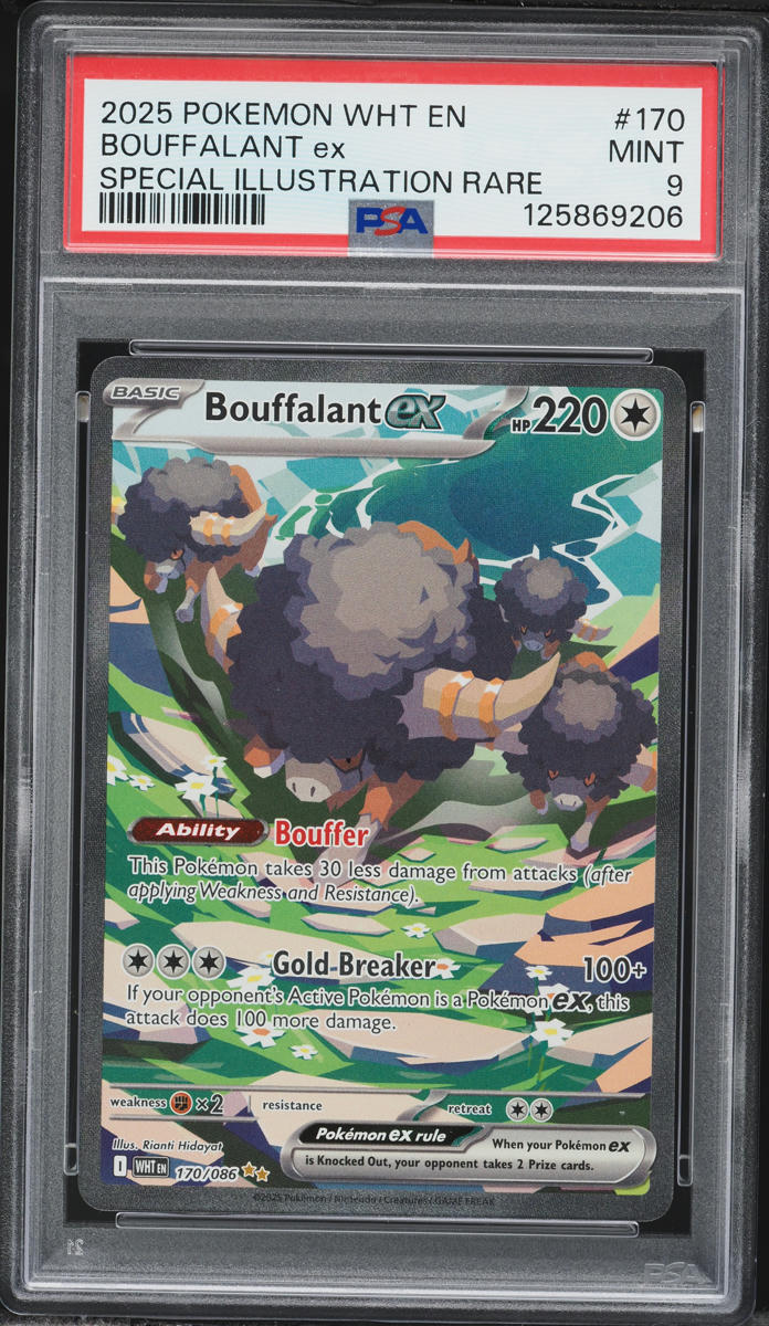 2025 Pokemon Scarlet & Violet White Flare SIR Bouffalant ex #170 PSA 9 MINT