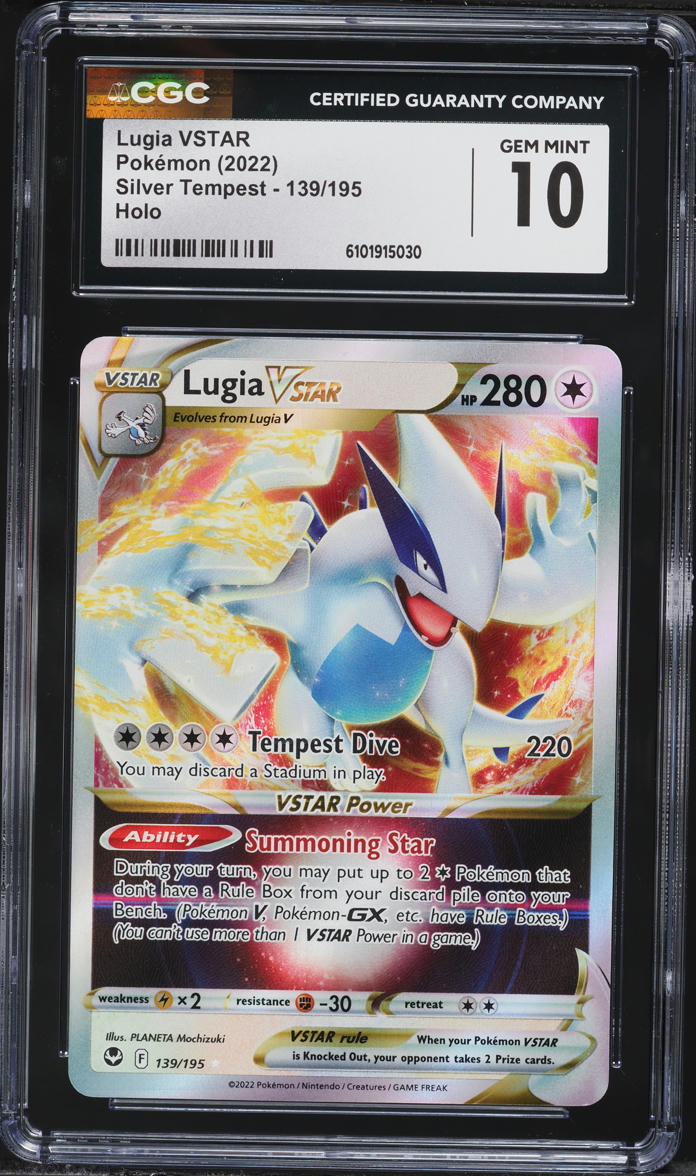 2022 Pokemon Sword & Shield Silver Tempest Holo Lugia VSTAR #139 CGC 10 GEM MINT