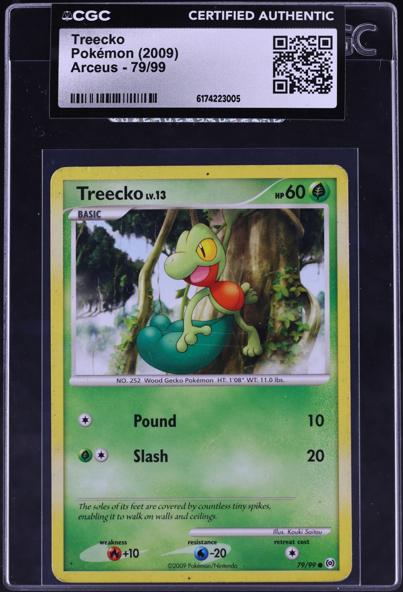 2009 Pokemon Platinum Arceus Treecko #79 CGC AUTH