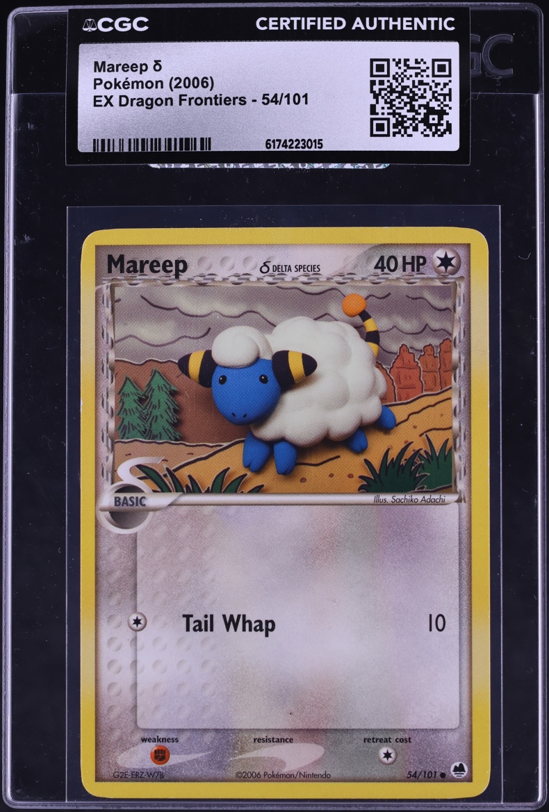 2006 Pokemon EX Dragon Frontiers Mareep #54 CGC AUTH