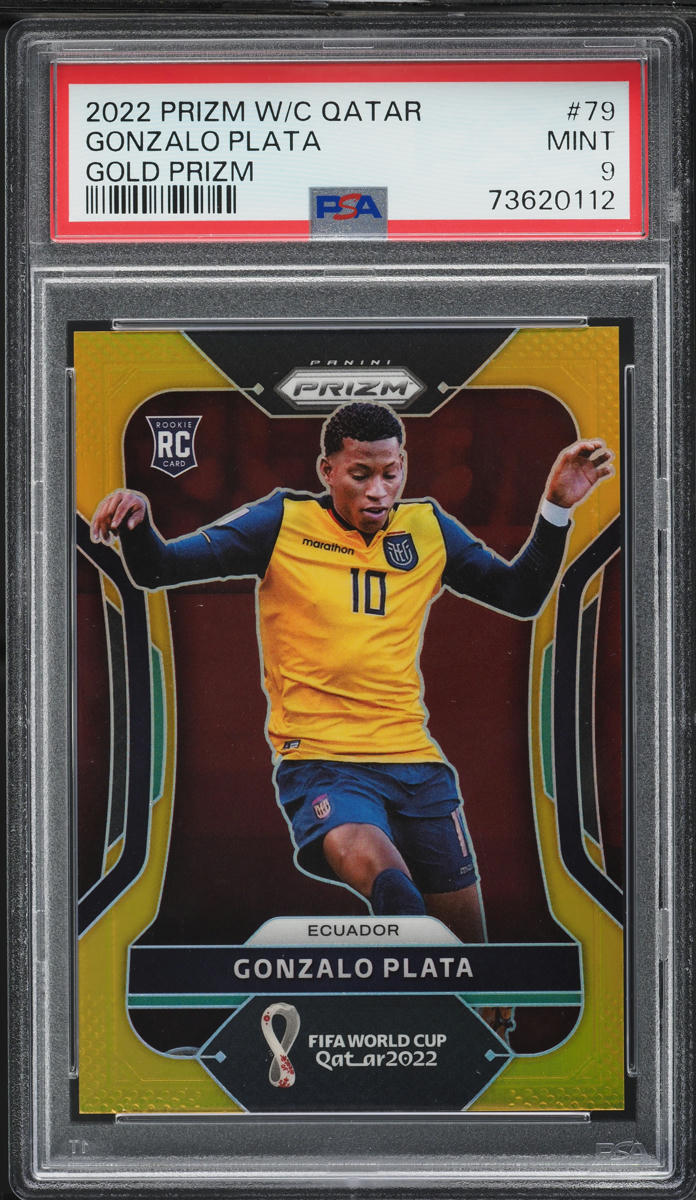 2022 Panini Prizm World Cup Qatar Gold Gonzalo Plata ROOKIE /10 #79 PSA 9 MINT
