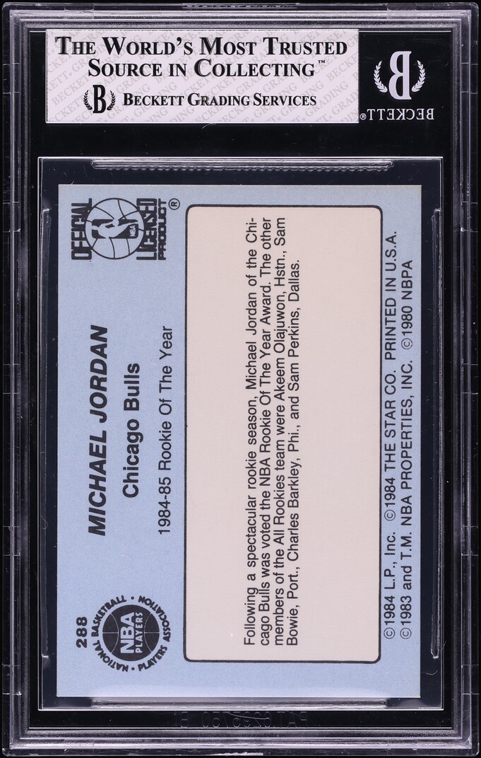 1984 Star Basketball Michael Jordan ROOKIE #288 BGS 7.5 NRMT+