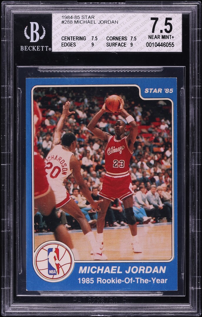 1984 Star Basketball Michael Jordan ROOKIE #288 BGS 7.5 NRMT+