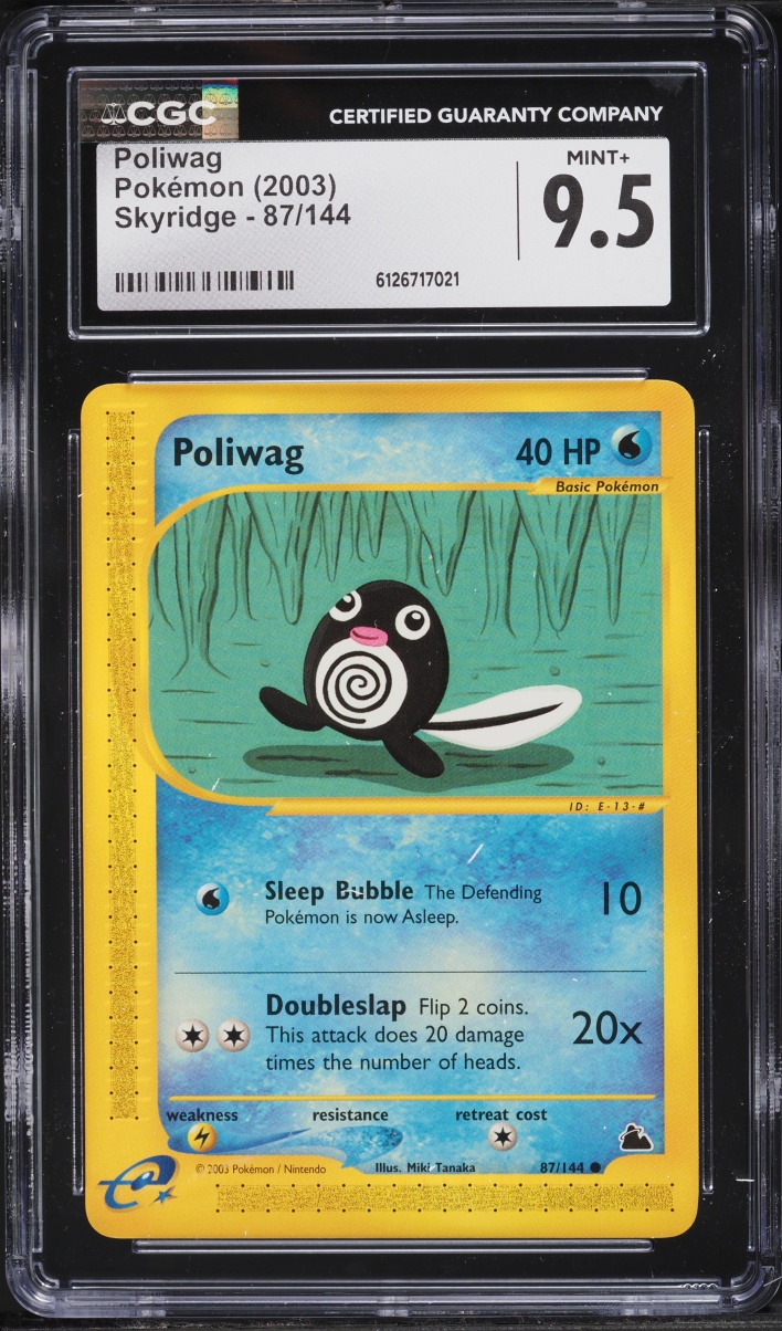 2003 Pokemon Skyridge Poliwag #87 CGC 9.5 MINT+