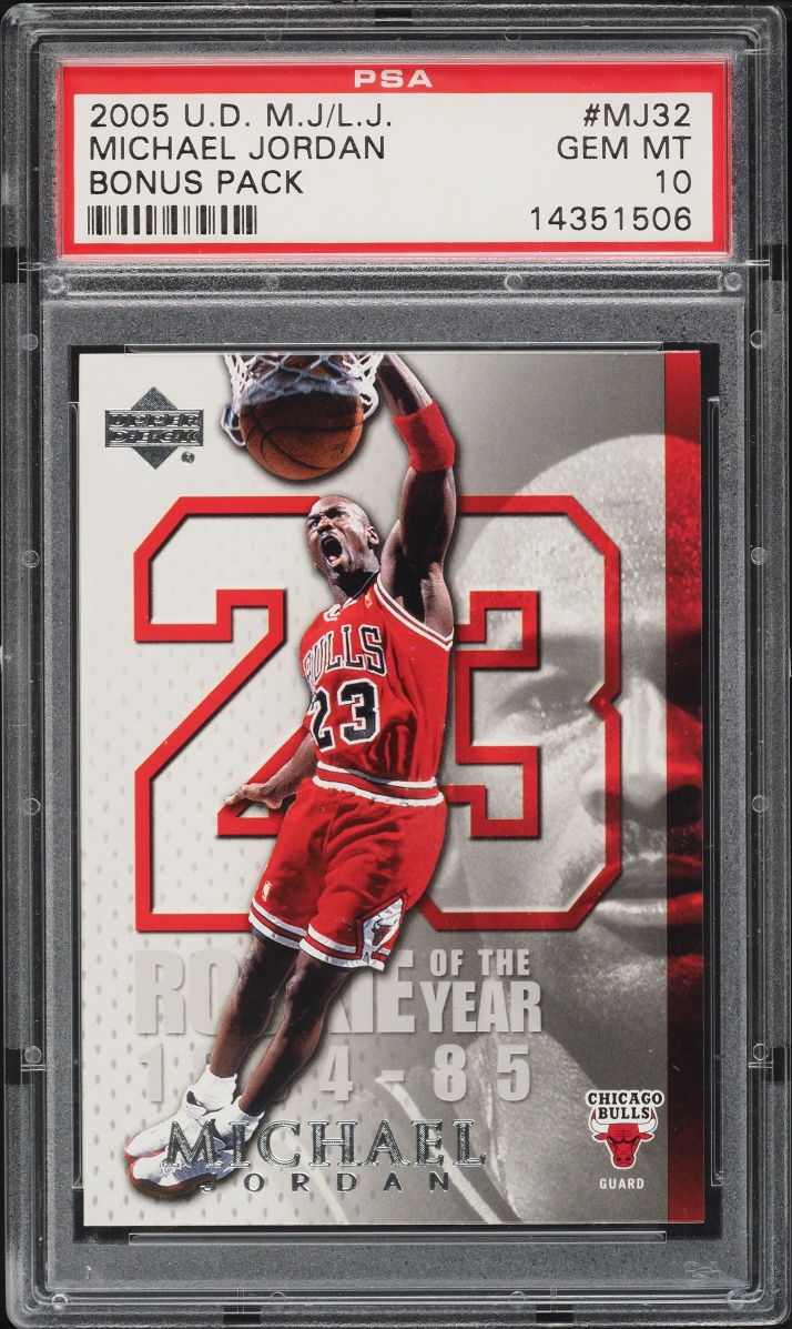 2005 Upper Deck MJ Bonus Pack Michael Jordan #MJ32 PSA 10 GEM MINT