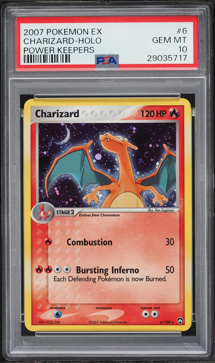 2007 Pokemon EX Power Keepers Holo Charizard #6 PSA 10 GEM MINT