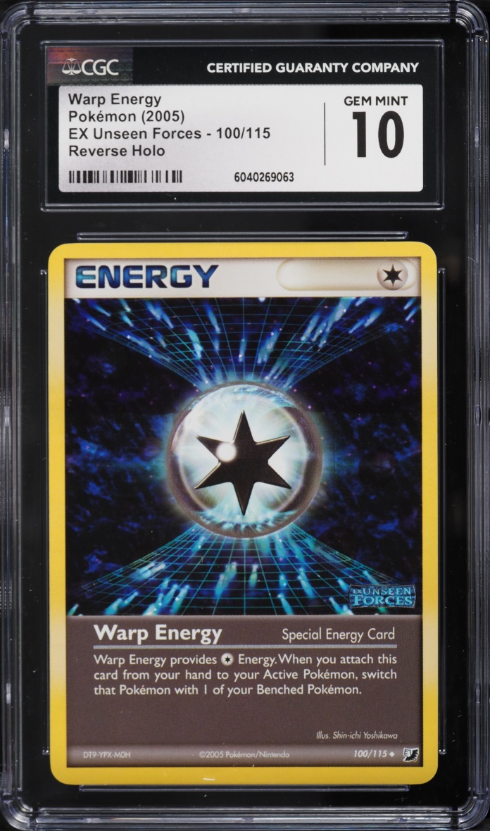 2005 Pokemon EX Unseen Forces Reverse Holo Warp Energy #100 CGC 10 GEM MINT